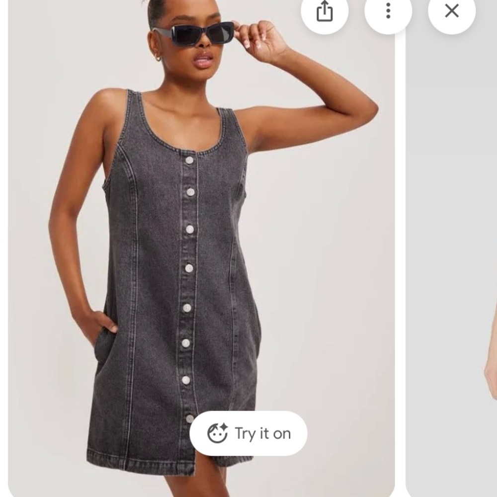 Levi's Charcoal Denim Mini Dress